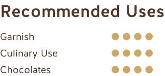 Usos Recomendados (Cacao Nibs Ecuador) Recommended Uses (Cacao Nibs Ecuador)